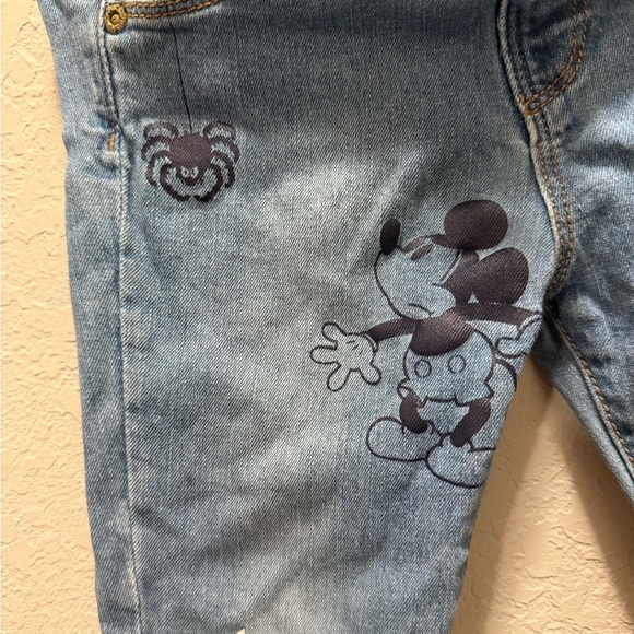Zara Disney Baby Halloween Mickey Blue Distressed Jeans Size 3/4 years - Picture 5 of 11